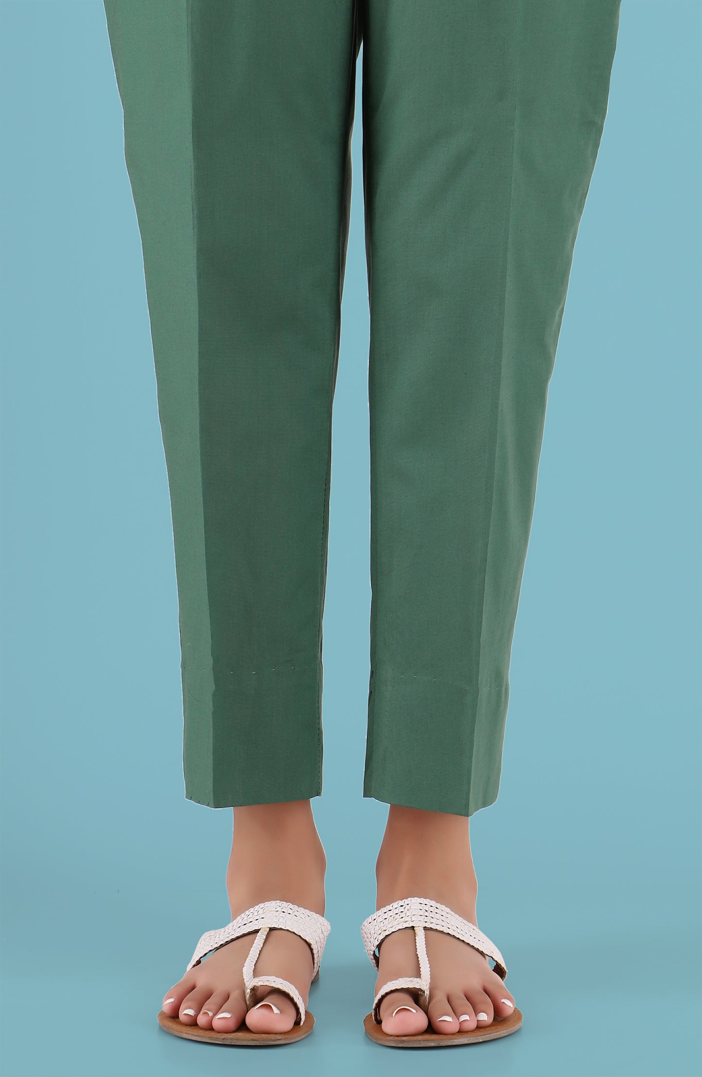 Unstitched Cambric Pants (NRUP-CAMBRIC MEDIUM GREEN(2.5))