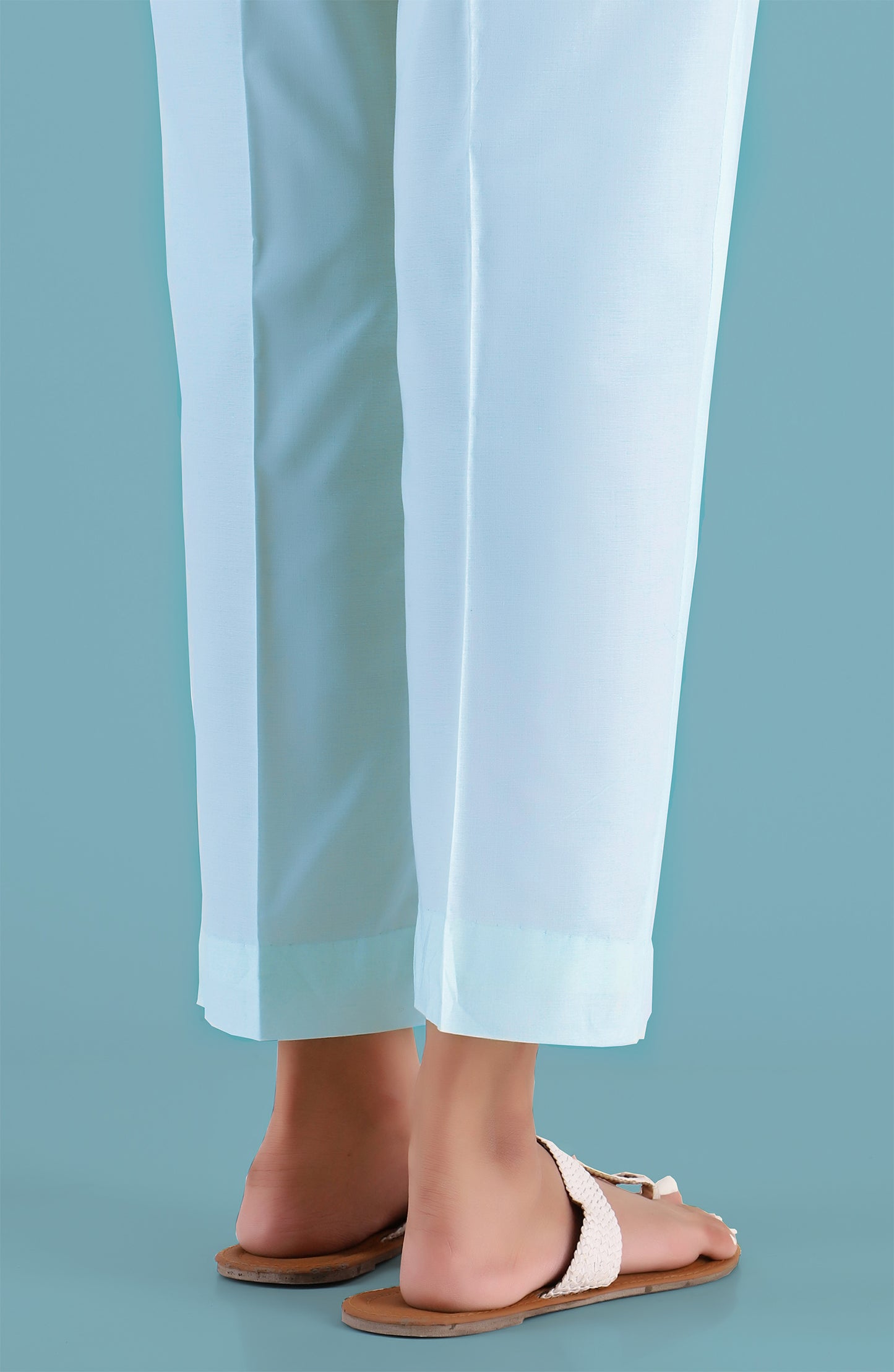 Unstitched Cambric Bottom Fabric- Light Blue