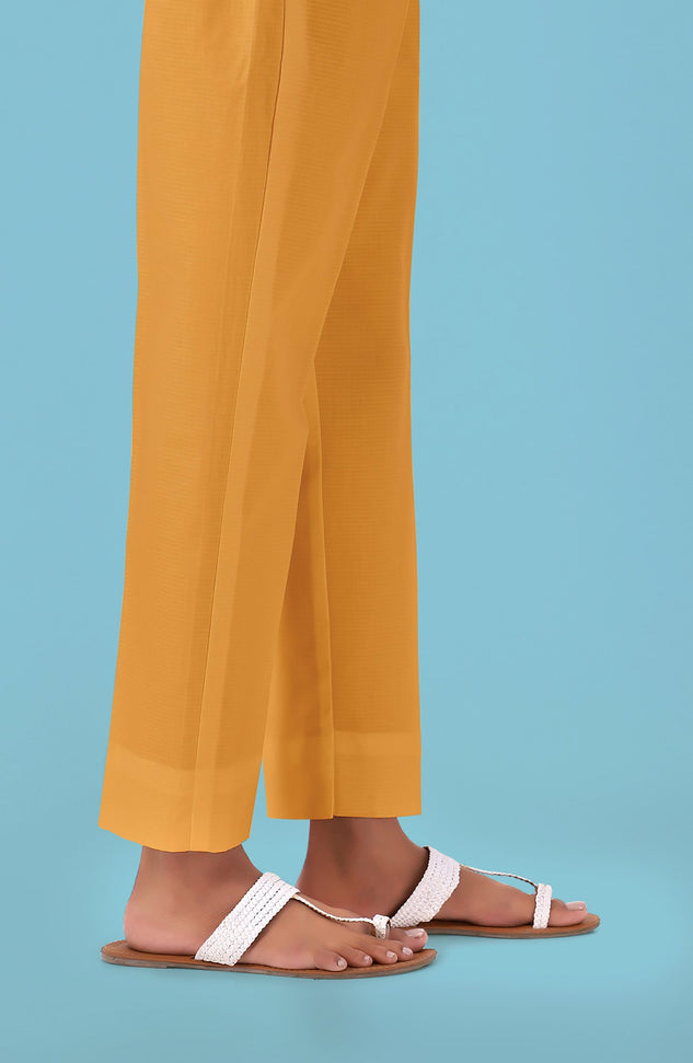 Unstitched Cambric Bottom Fabric- Yellow