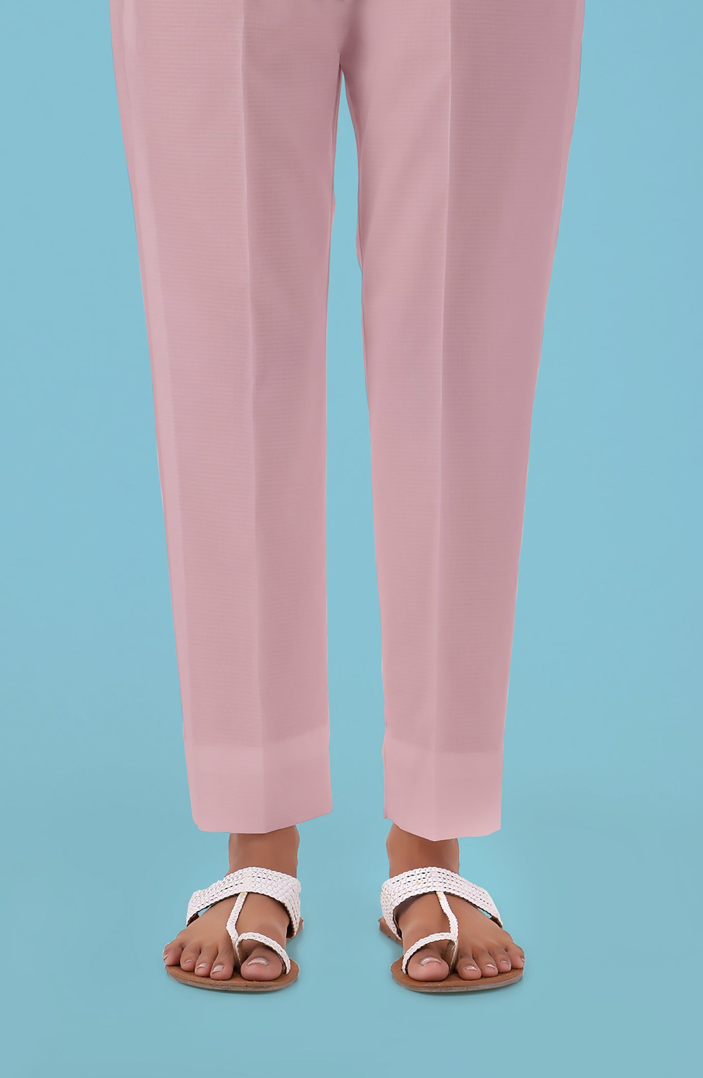 Unstitched Cambric Bottom Fabric- Light Pink