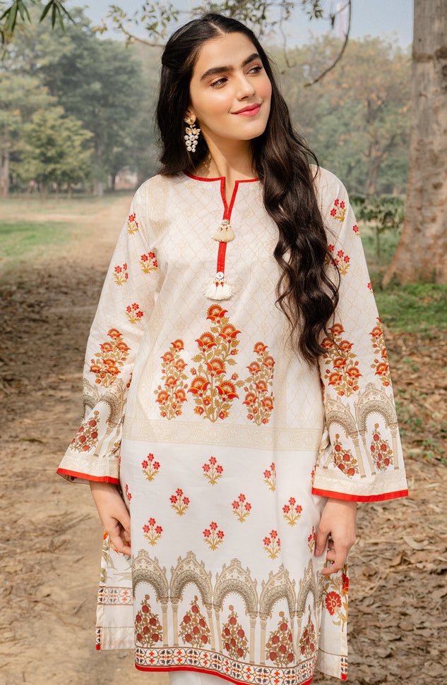 Stitched 1 Piece Printed Lawn Shirt