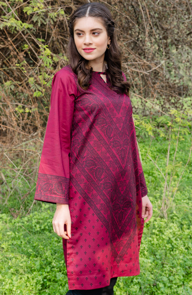 Stitched 1 Piece Printed Lawn Shirt