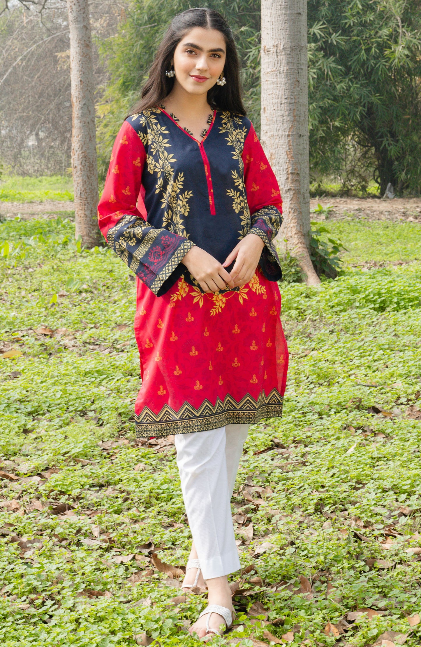 Stitched 1 Piece Printed Lawn Shirt