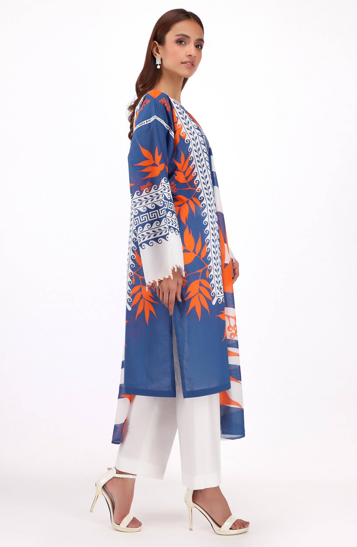 NRDS-22-052/U BLUE CAMBRIC  UNSTITCHED SHIRT DUPATTA
