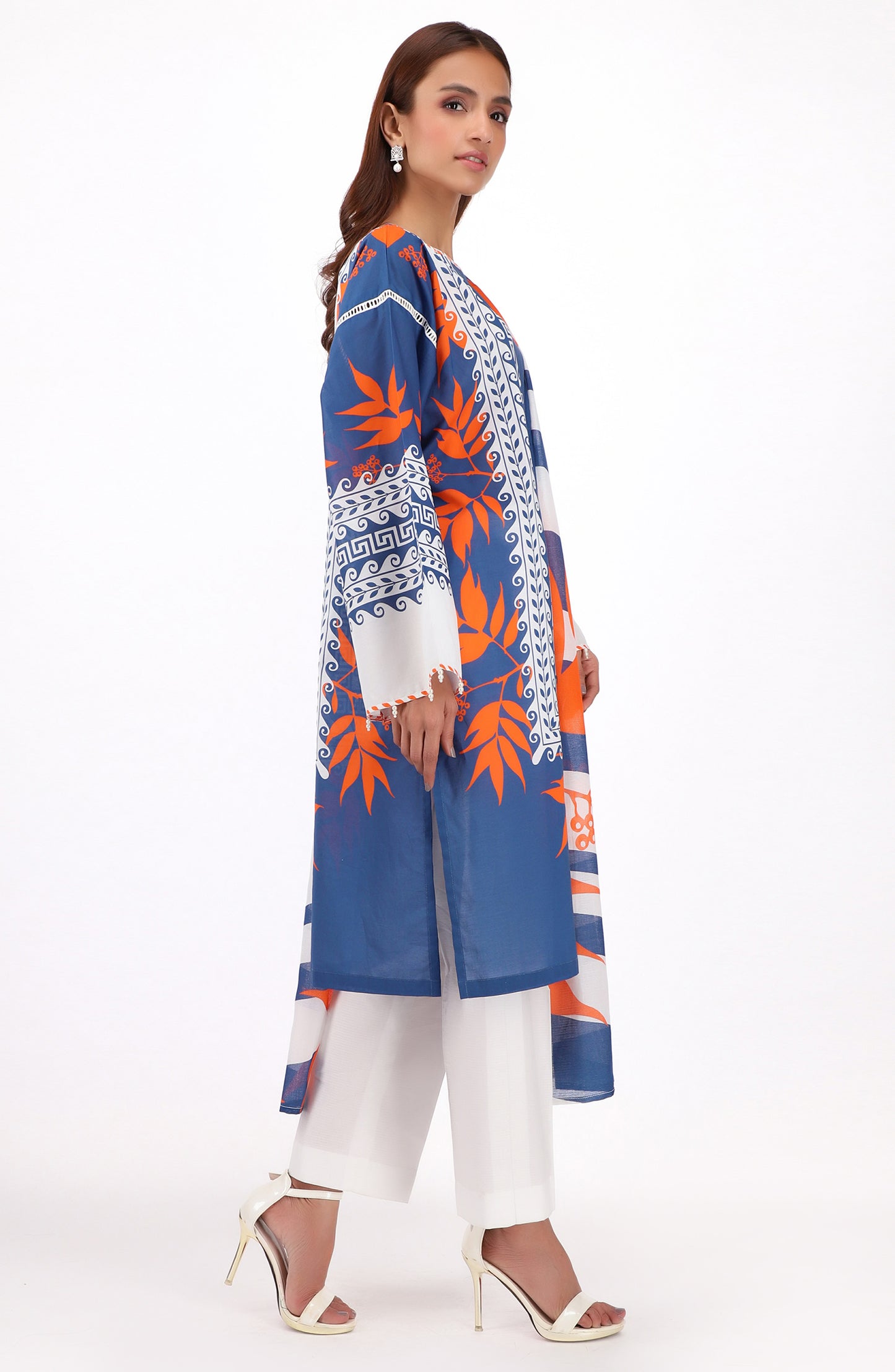 NRDS-22-052/U BLUE CAMBRIC  UNSTITCHED SHIRT DUPATTA