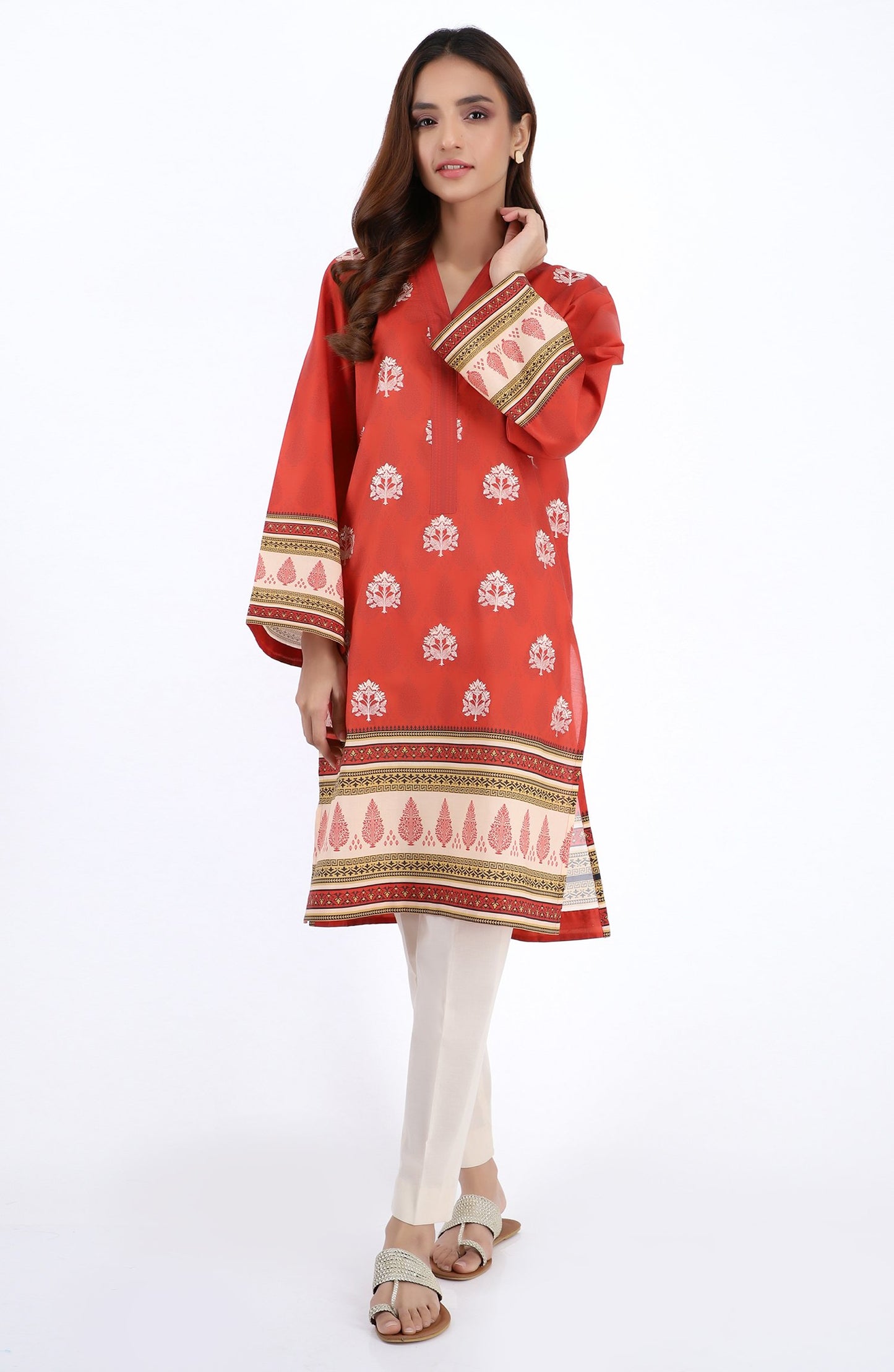 Unstitched 1 Piece Printed Lawn Shirt