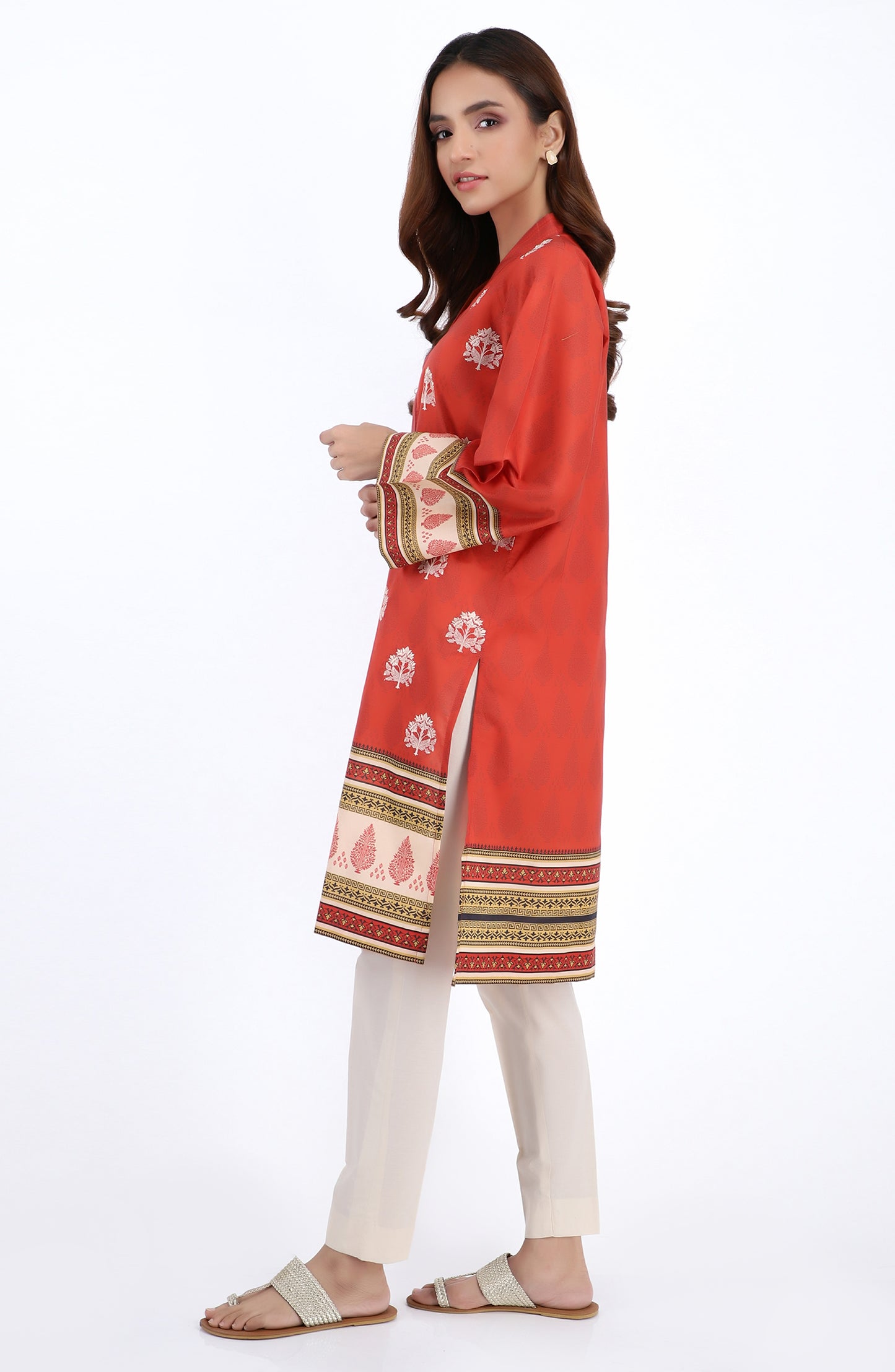 Unstitched 1 Piece Printed Lawn Shirt