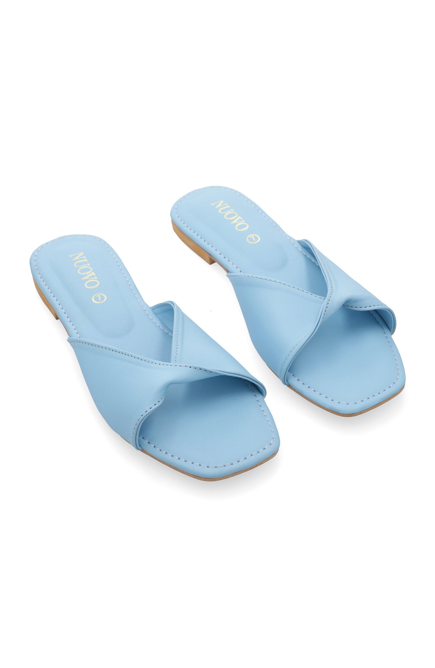 ORFS-86 SKY BLUE MIX  FOOTWEAR FLAT SANDALS