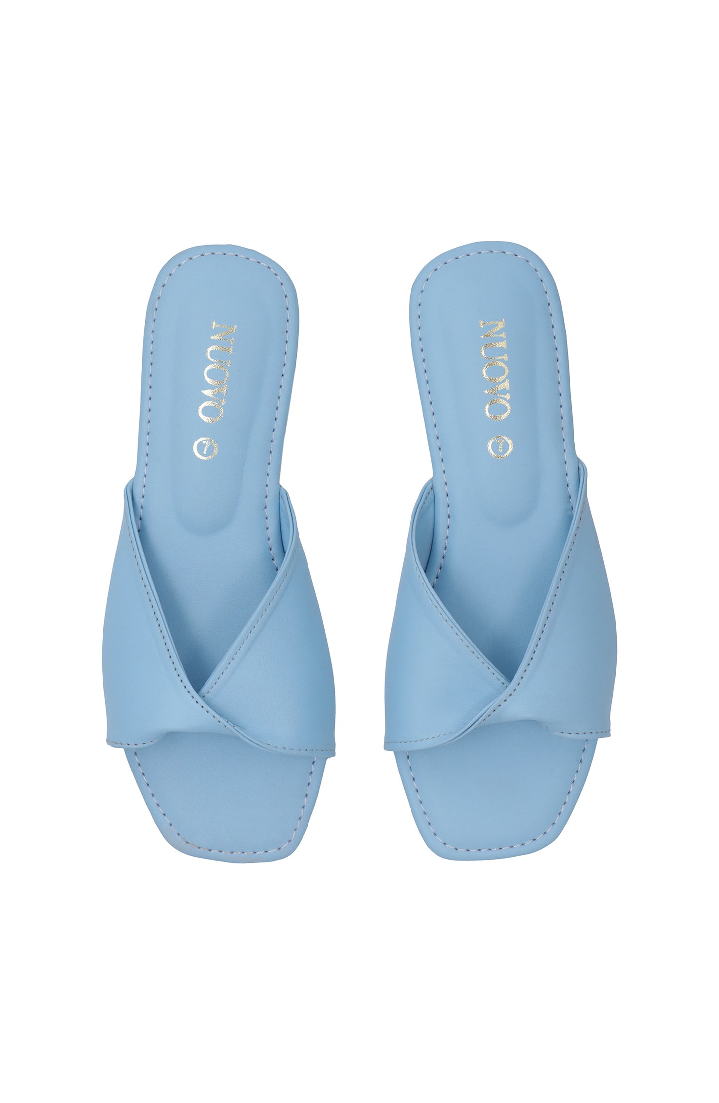 ORFS-86 SKY BLUE MIX  FOOTWEAR FLAT SANDALS