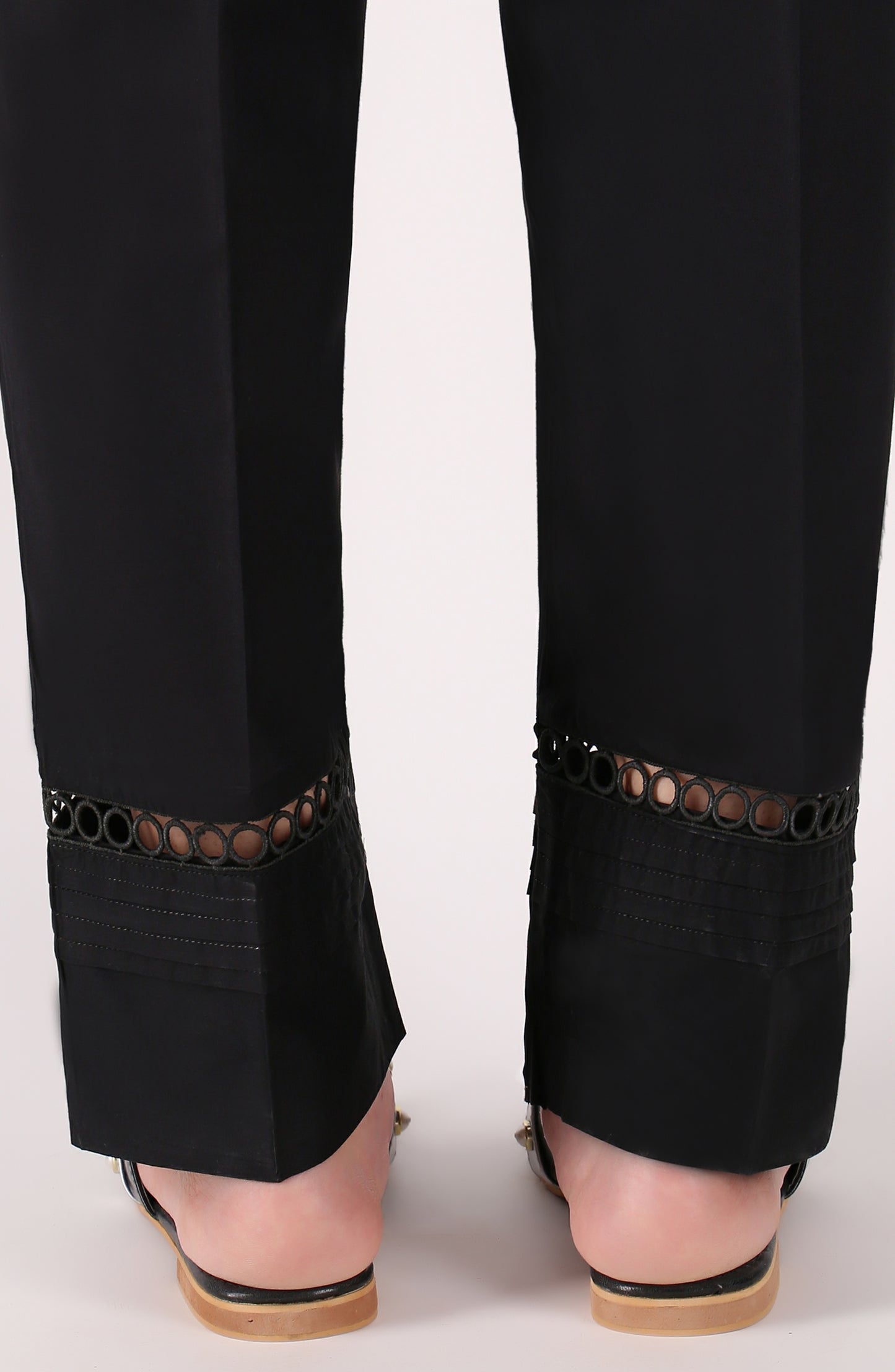 Stitched Bottoms 1 Piece Plain Cambric Pants