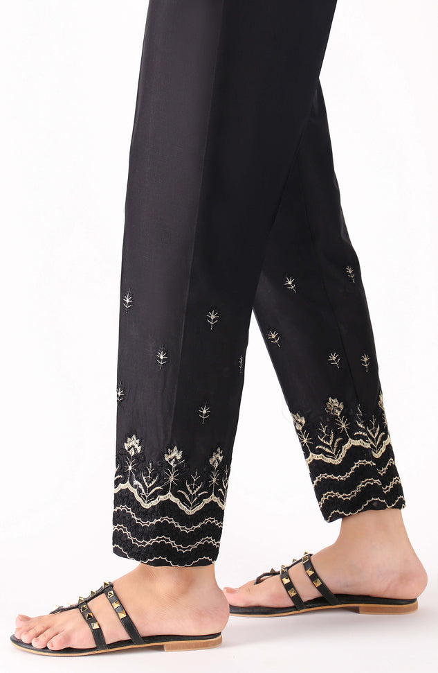 Stitched Bottoms 1 Piece Embroidered Cambric Pants