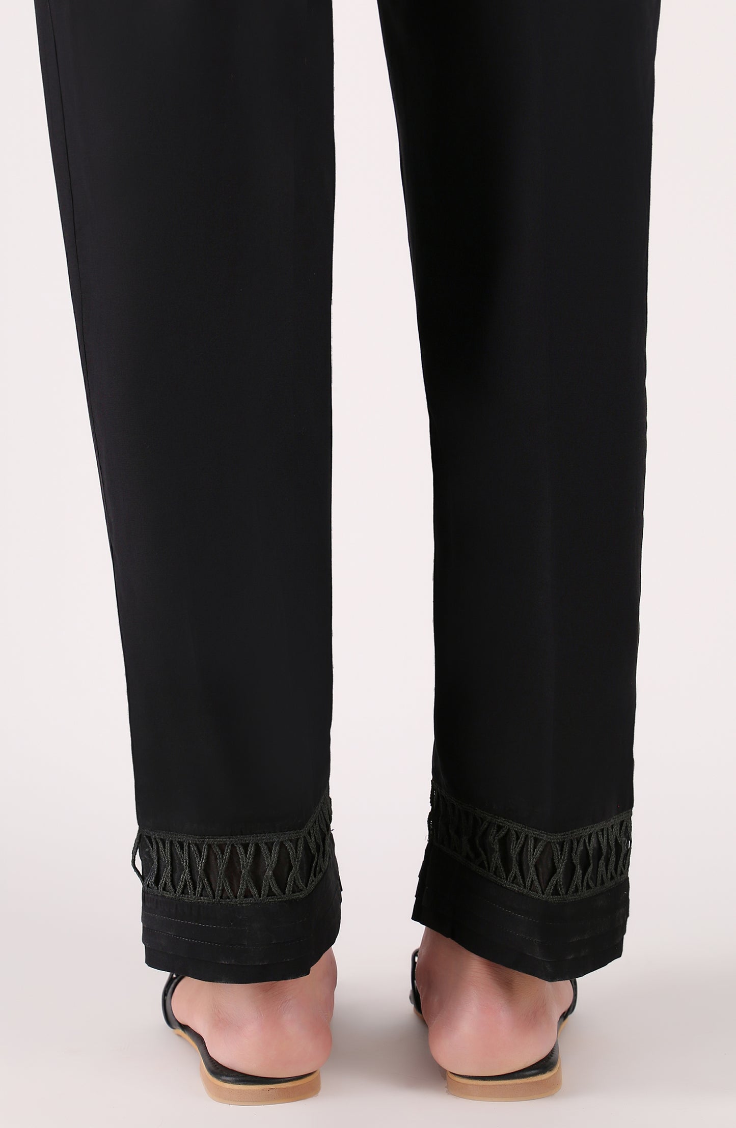 Stitched Bottoms 1 Piece Plain Cambric Pants