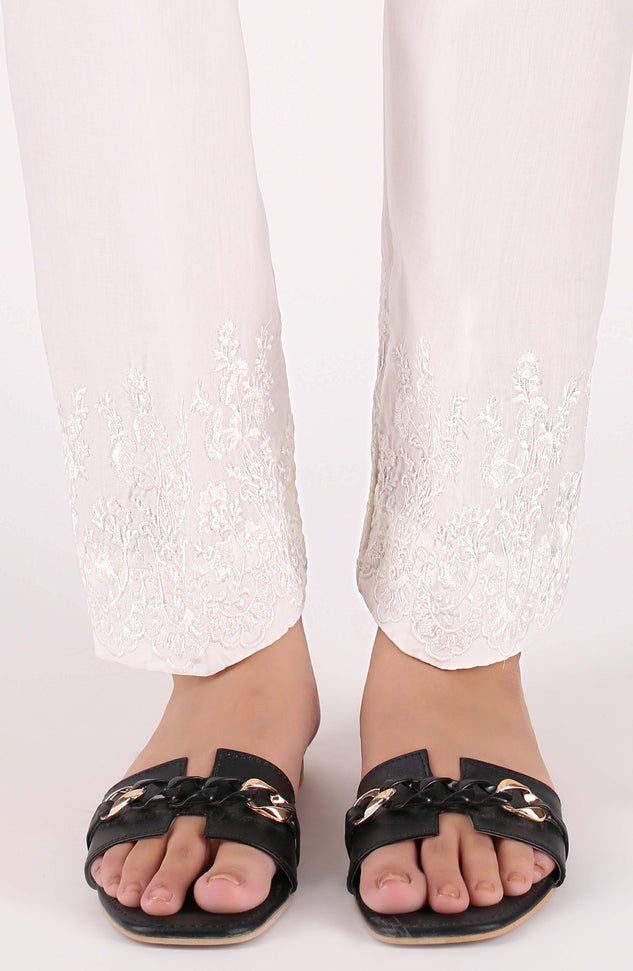 Stitched Bottoms 1 Piece Embroidered Cambric Pants