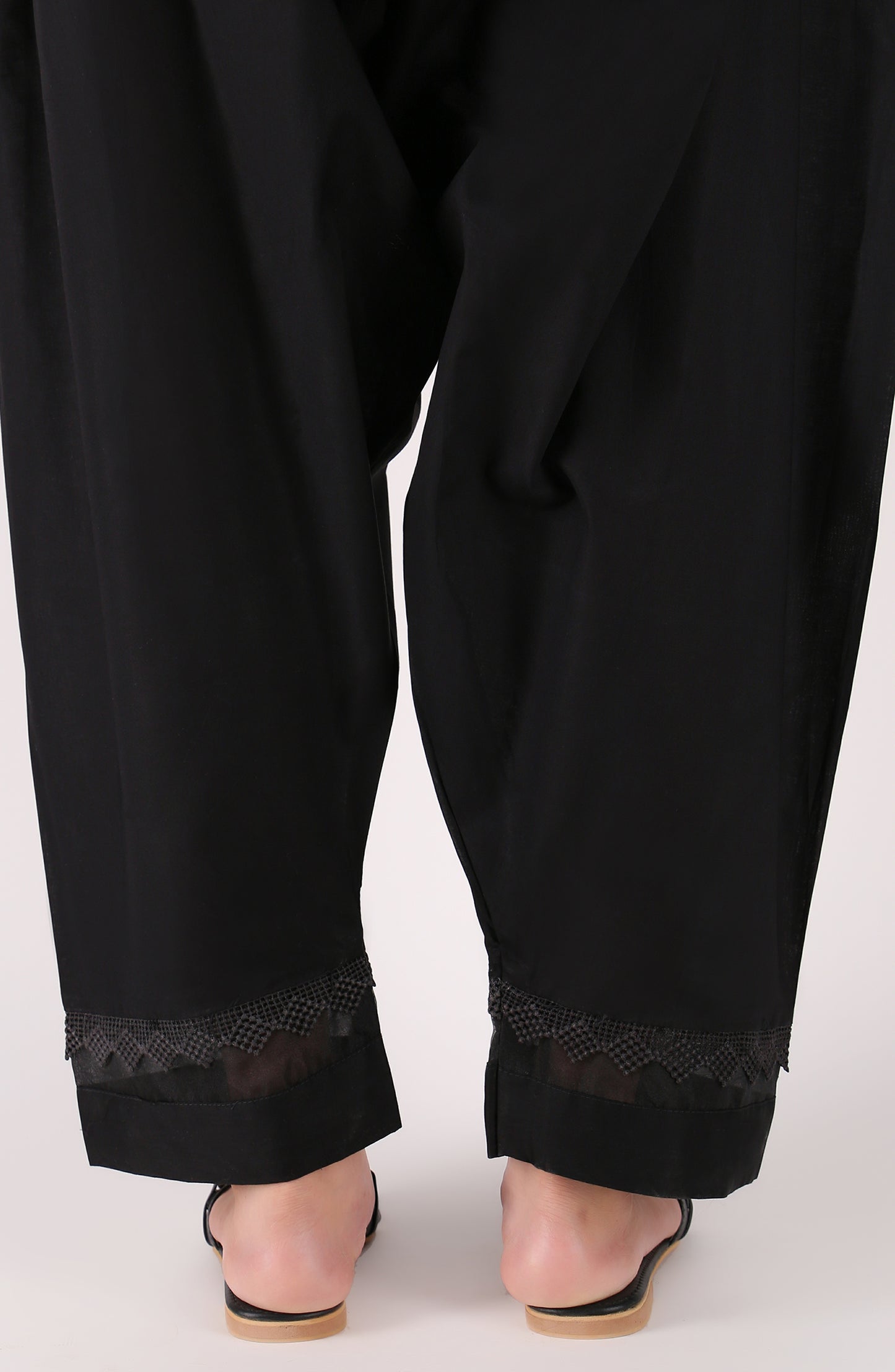 Stitched Bottoms 1 Piece Plain Cambric Pants