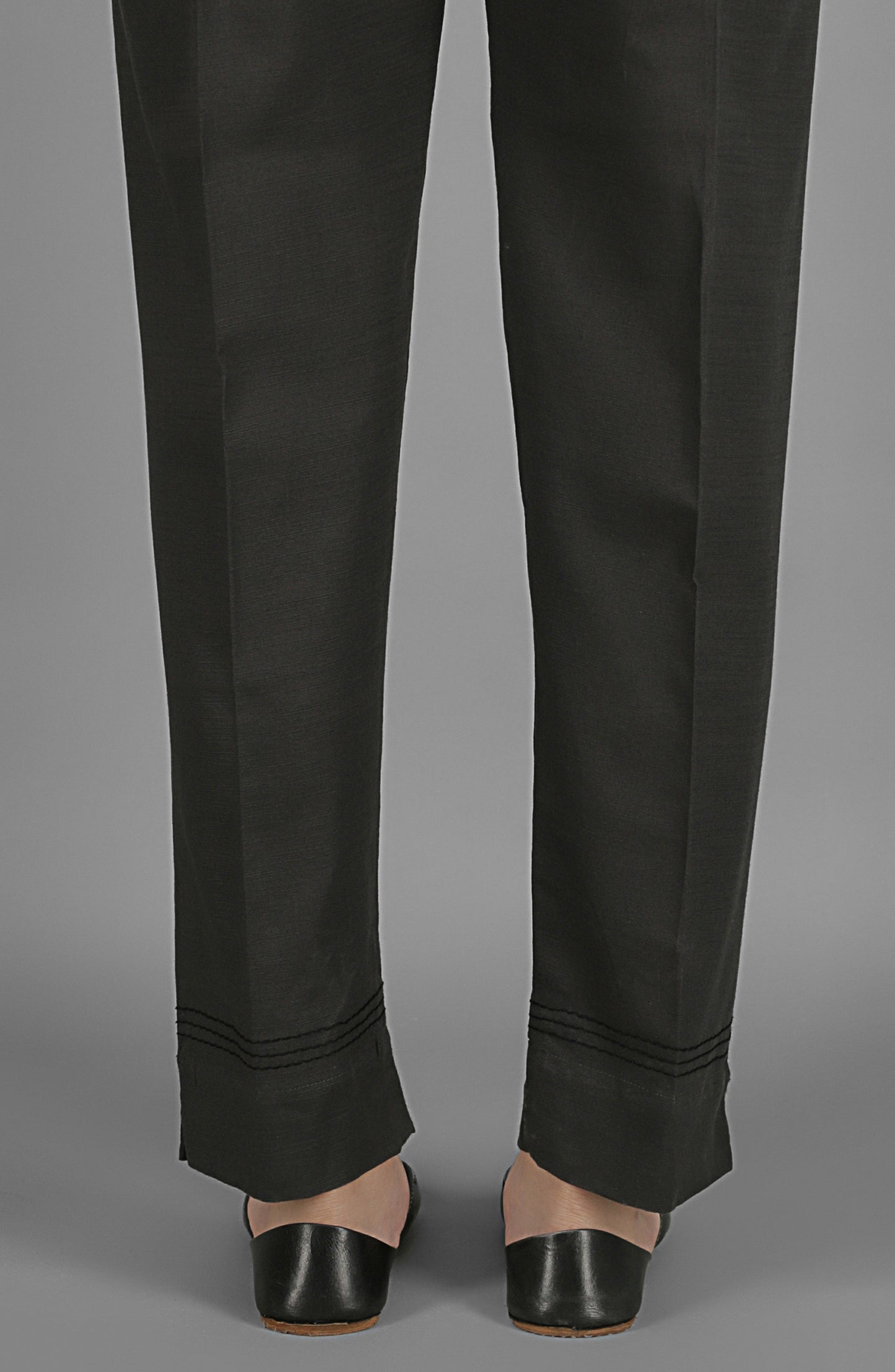 Stitched 1 Piece Plain Khaddar Pants (NRP-68/S BLACK)