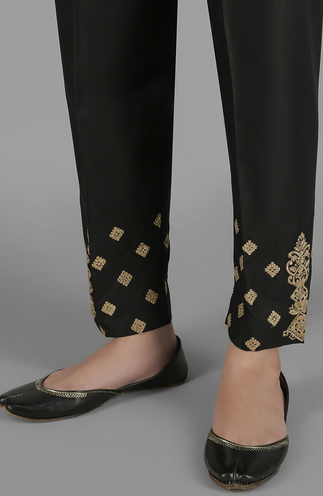 Stitched Bottoms 1 Piece Embroidered Cambric Pants
