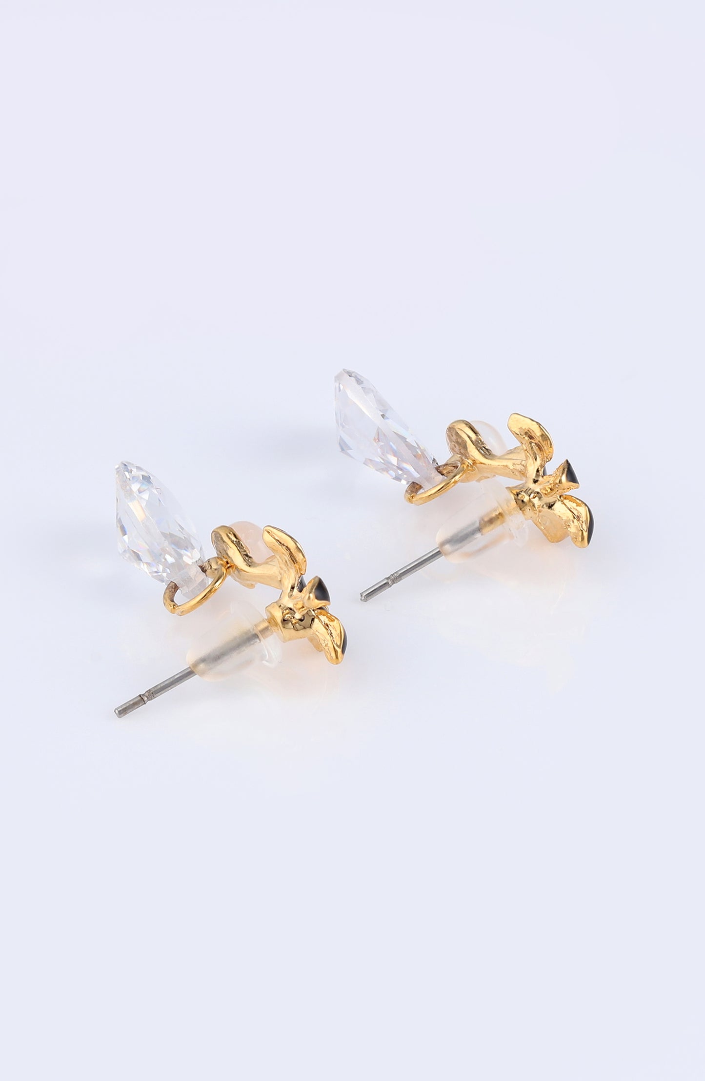 Stud Earrings (OTJ-1021 GOLD/BLACK)