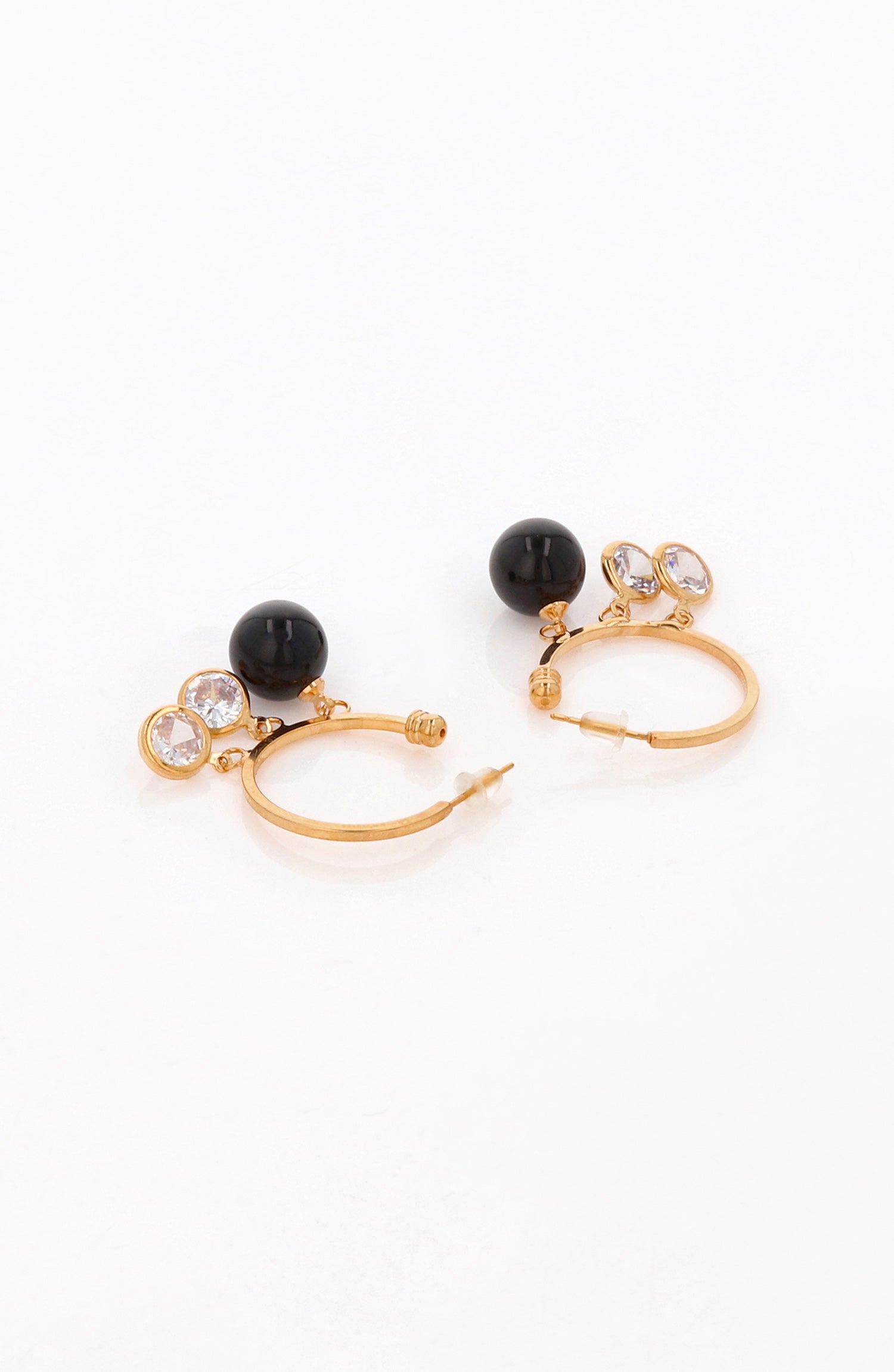 Loop Earrings (OTJ-1027 BLACK)