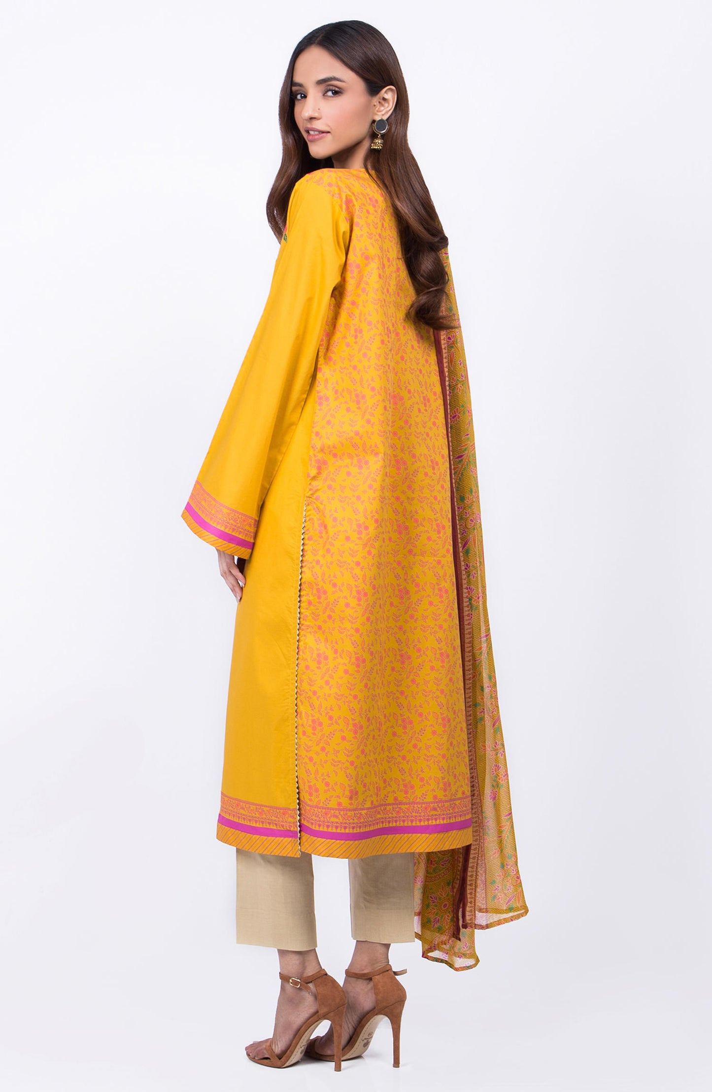 Unstitched 3 Piece Embroidered Lawn Suit