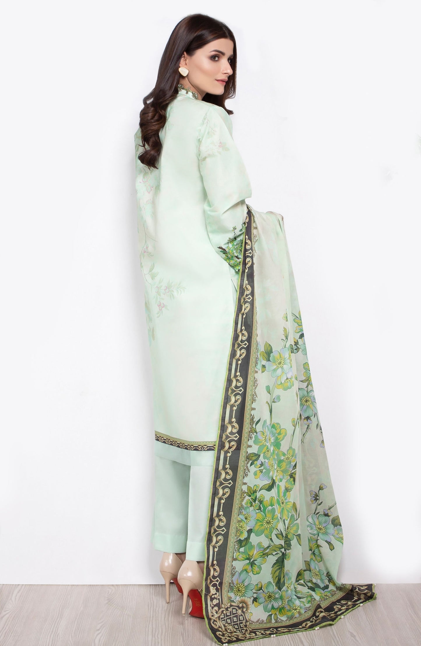 Unstitched 3 Piece Printed Lawn Suit