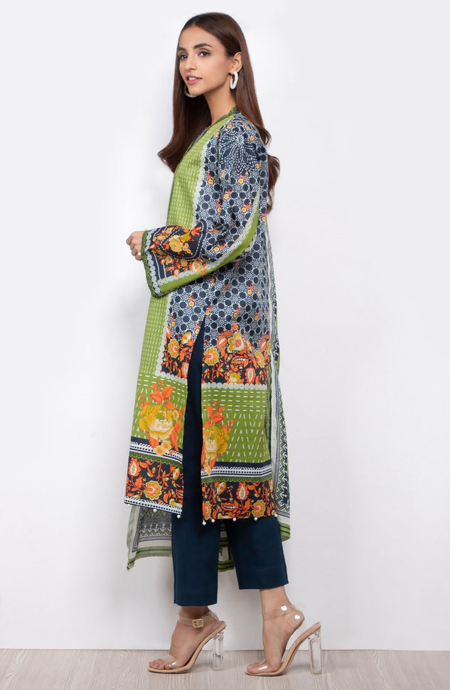 Unstitched 3 Piece Printed Suit