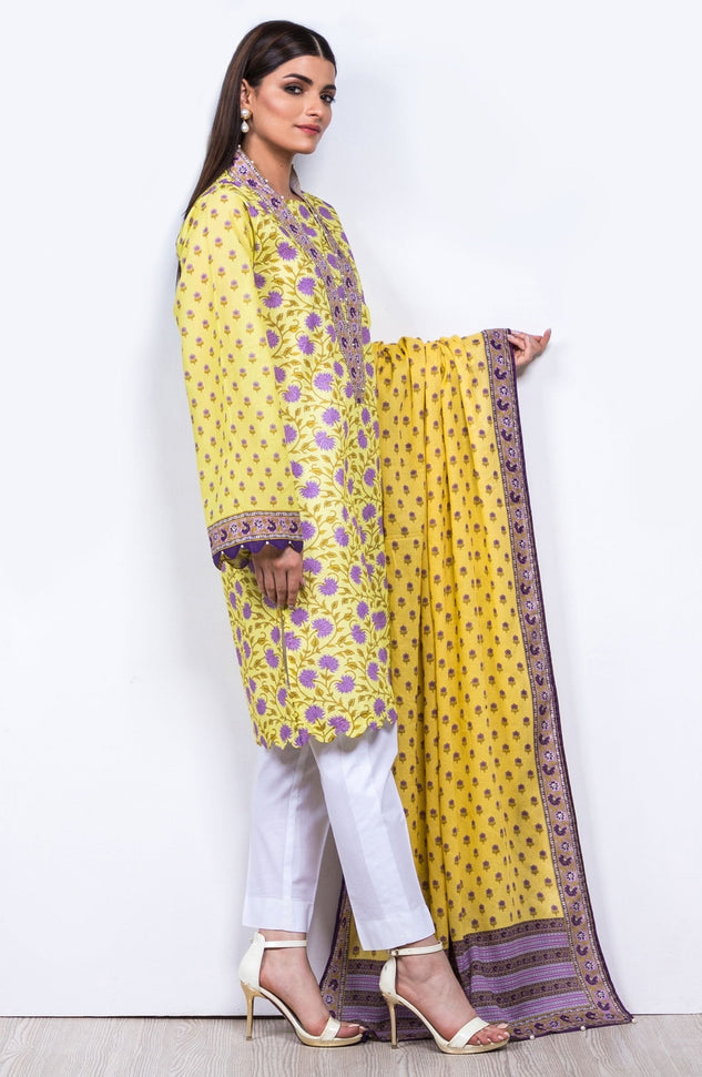 Unstitched 2 Piece Printed Lawn Suit