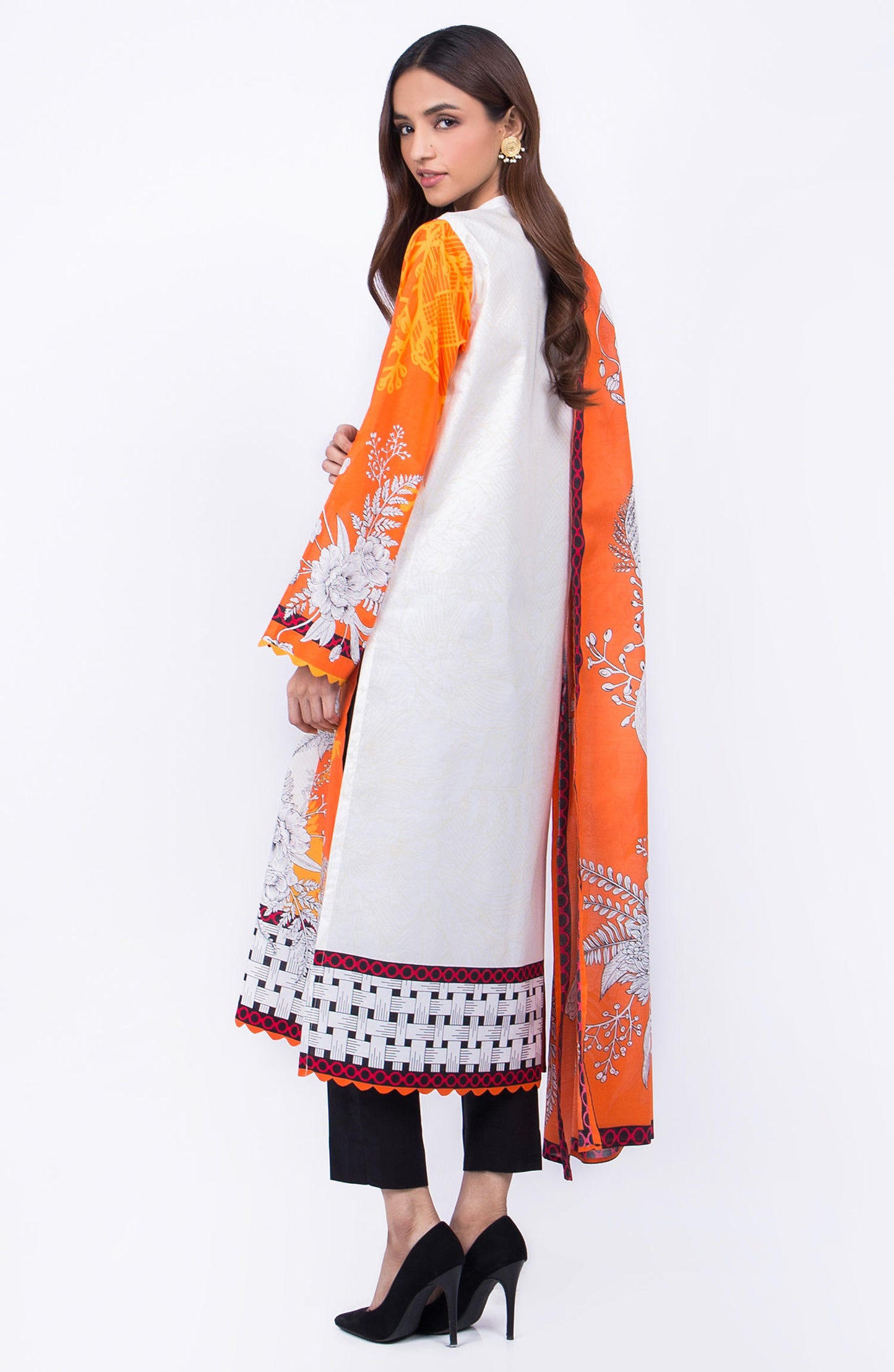 Unstitched 3 Piece Embroidered Lawn Suit
