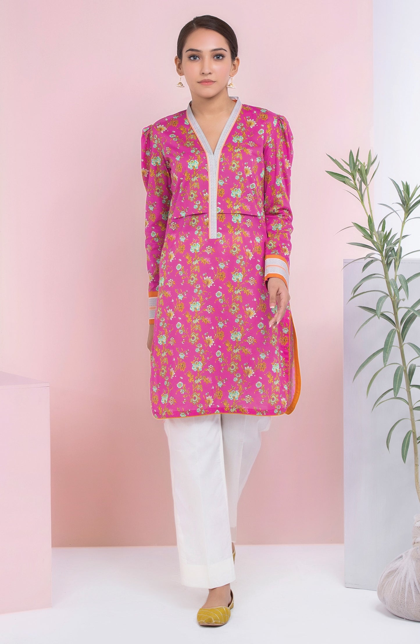 Unstitched 1 Piece Printed Lawn Shirt