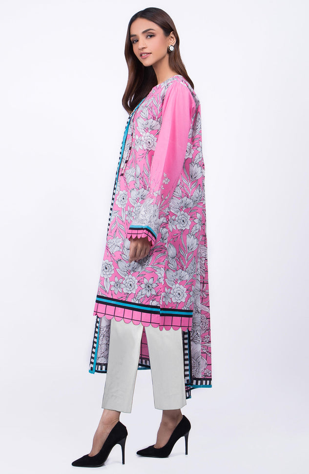 Unstitched 3 Piece Mirror-Work Lawn Suit