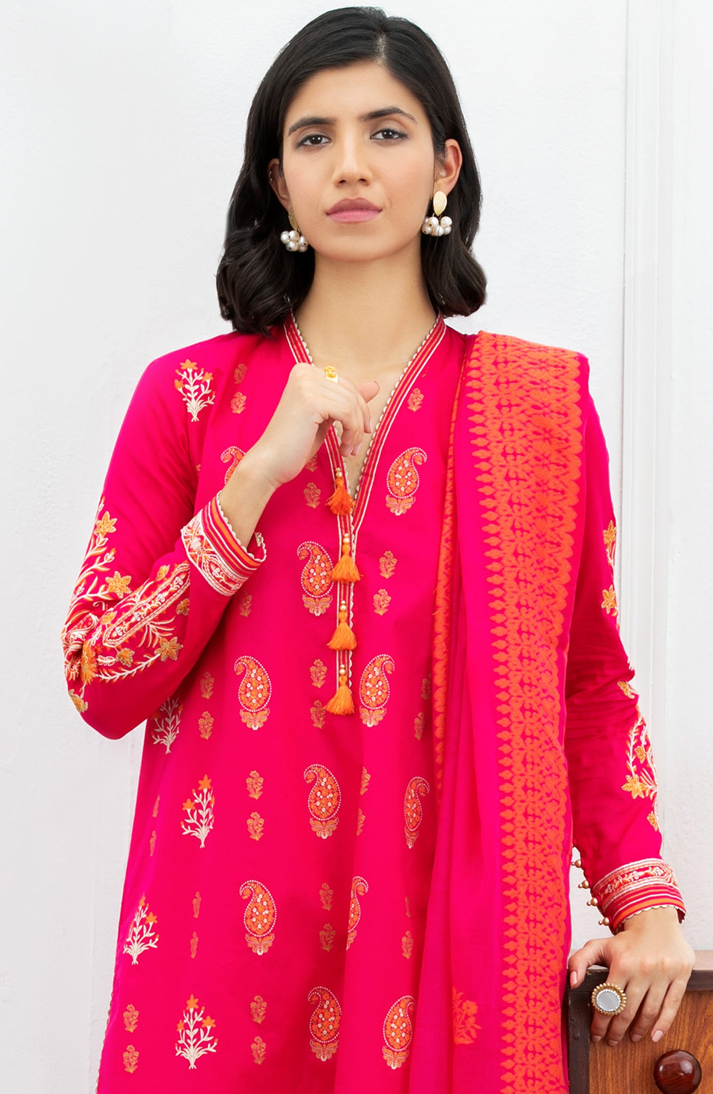 Unstitched 3 Piece Embroidered Lawn Suit