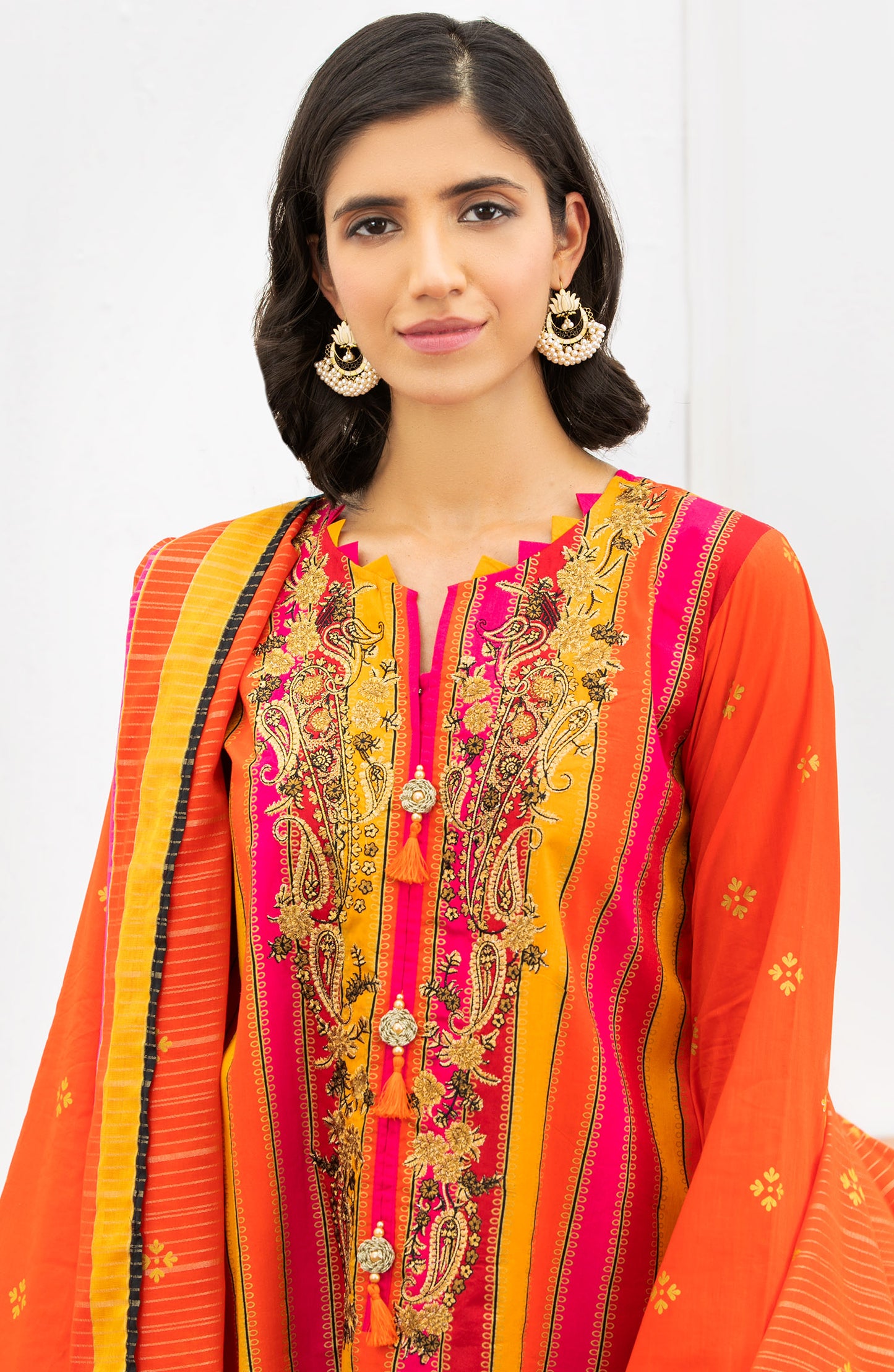 Unstitched 3 Piece Embroidered Lawn Suit