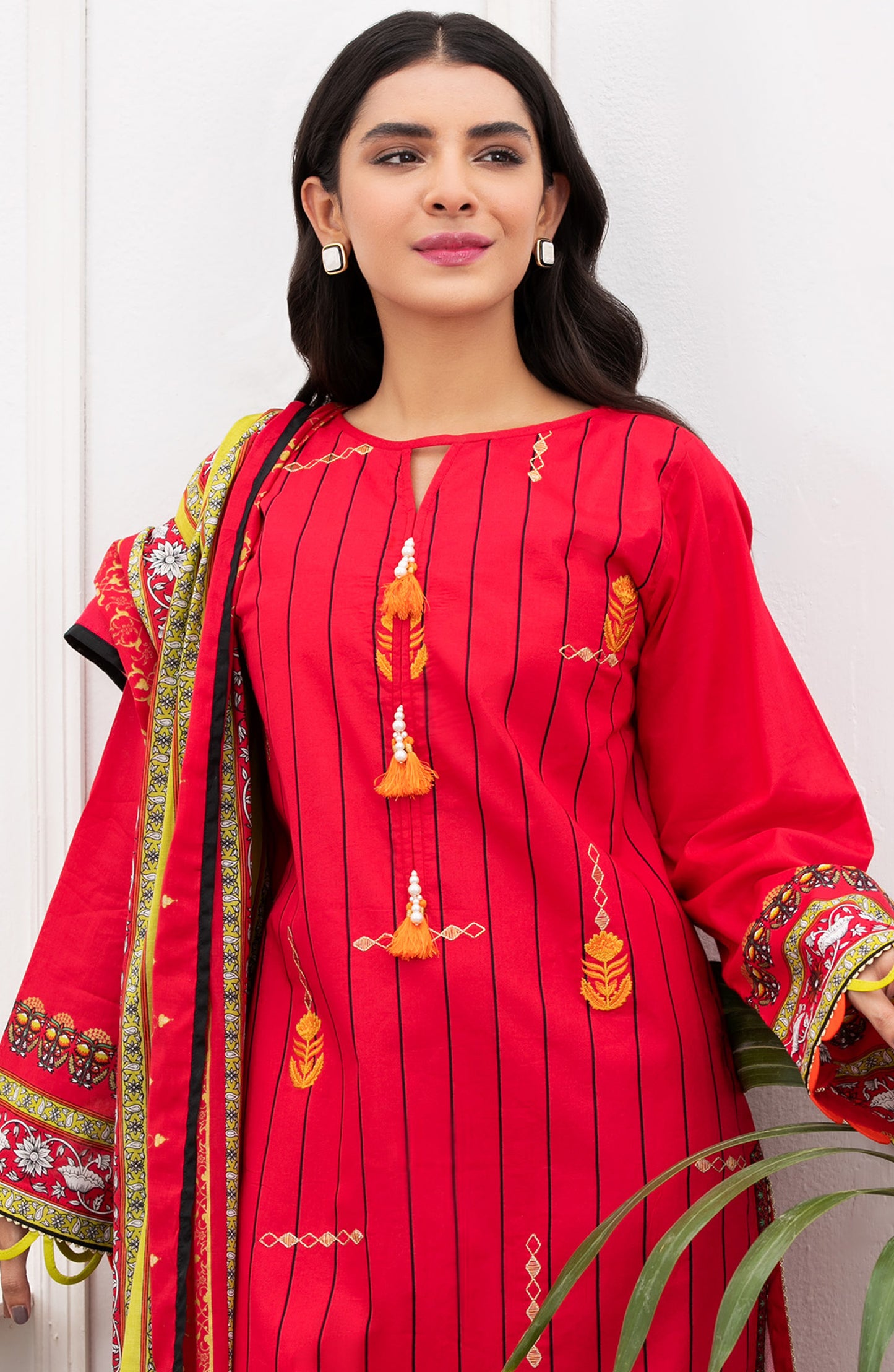 Unstitched 3 Piece Embroidered Lawn Suit