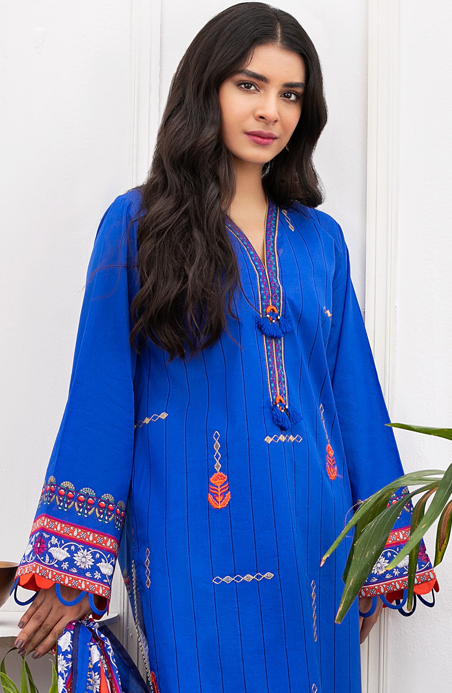Unstitched 3 Piece Embroidered Lawn Suit