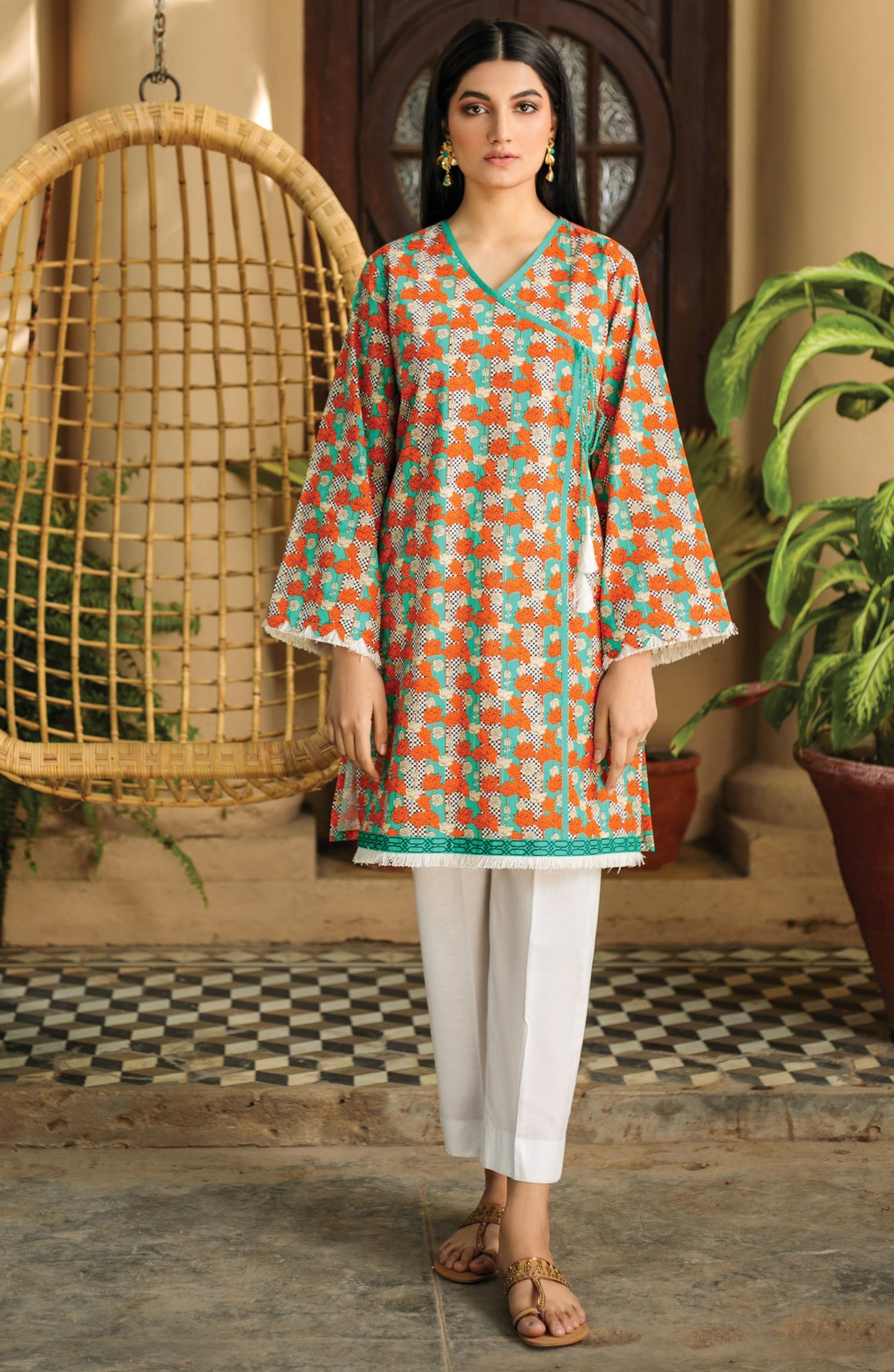 Unstitched 1 Piece Printed Lawn Shirt